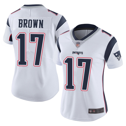 Nike Patriots #17 Antonio Brown White Women's Stitched NFL Vapor Untouchable Limited Jersey Nike Patriots #17 Antonio Brown White Women's Stitched NFL Vapor Untouchable Limited Jersey
