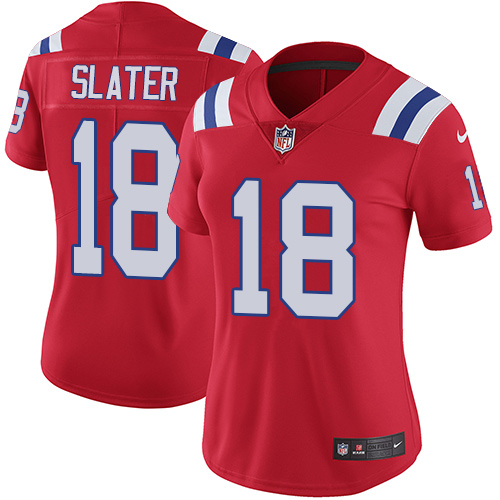 Nike Patriots #18 Matt Slater Red Alternate Women's Stitched NFL Vapor Untouchable Limited Jersey Nike Patriots #18 Matt Slater Red Alternate Women's Stitched NFL Vapor Untouchable Limited Jersey