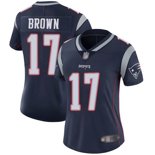 Nike Patriots #17 Antonio Brown Navy Blue Team Color Women's Stitched NFL Vapor Untouchable Limited Jersey Nike Patriots #17 Antonio Brown Navy Blue Team Color Women's Stitched NFL Vapor Untouchable Limited Jersey