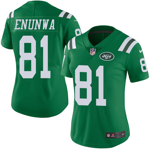 Nike Jets #81 Quincy Enunwa Green Women's Stitched NFL Limited Rush Jersey Nike Jets #81 Quincy Enunwa Green Women's Stitched NFL Limited Rush Jersey