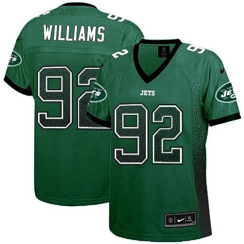 Nike Jets #92 Leonard Williams Green Team Color Women's Stitched NFL Elite Drift Fashion Jersey Nike Jets #92 Leonard Williams Green Team Color Women's Stitched NFL Elite Drift Fashion Jersey