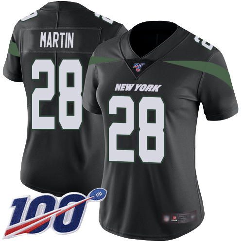 Nike Jets #28 Curtis Martin Black Alternate Women's Stitched NFL 100th Season Vapor Limited Jersey Nike Jets #28 Curtis Martin Black Alternate Women's Stitched NFL 100th Season Vapor Limited Jersey