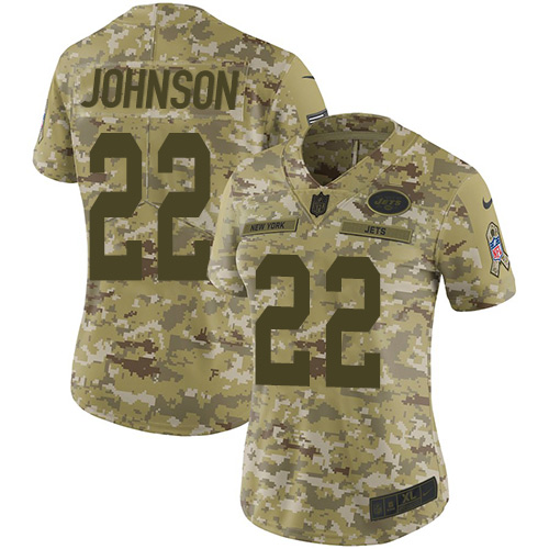 Nike Jets #22 Trumaine Johnson Camo Women's Stitched NFL Limited 2018 Salute to Service Jersey Nike Jets #22 Trumaine Johnson Camo Women's Stitched NFL Limited 2018 Salute to Service Jersey