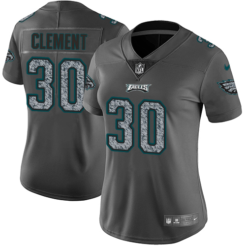 Nike Eagles #30 Corey Clement Gray Static Women's Stitched NFL Vapor Untouchable Limited Jersey Nike Eagles #30 Corey Clement Gray Static Women's Stitched NFL Vapor Untouchable Limited Jersey