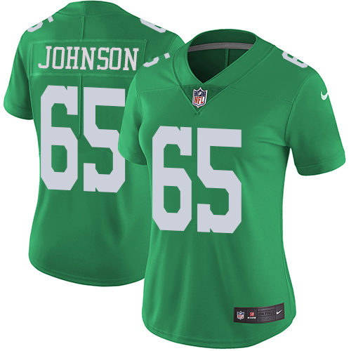 Nike Eagles #65 Lane Johnson Green Women's Stitched NFL Limited Rush Jersey Nike Eagles #65 Lane Johnson Green Women's Stitched NFL Limited Rush Jersey