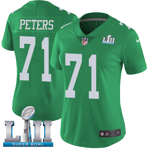 Nike Eagles #71 Jason Peters Green Super Bowl LII Women's Stitched NFL Limited Rush Jersey Nike Eagles #71 Jason Peters Green Super Bowl LII Women's Stitched NFL Limited Rush Jersey