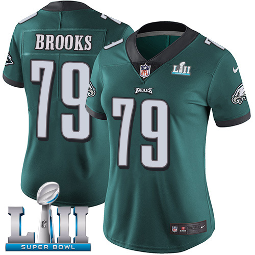 Nike Eagles #79 Brandon Brooks Midnight Green Team Color Super Bowl LII Women's Stitched NFL Vapor Untouchable Limited Jersey Nike Eagles #79 Brandon Brooks Midnight Green Team Color Super Bowl LII Women's Stitched NFL Vapor Untouchable Limited Jersey