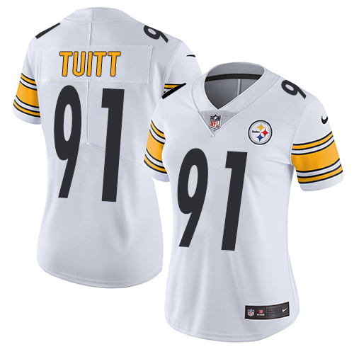 Nike Steelers #91 Stephon Tuitt White Women's Stitched NFL Vapor Untouchable Limited Jersey Nike Steelers #91 Stephon Tuitt White Women's Stitched NFL Vapor Untouchable Limited Jersey