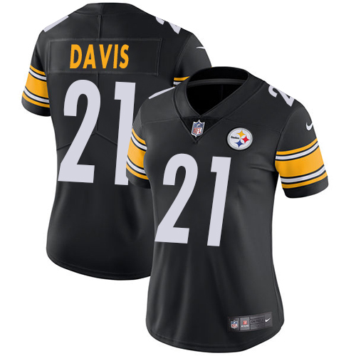 Nike Steelers #21 Sean Davis Black Team Color Women's Stitched NFL Vapor Untouchable Limited Jersey Nike Steelers #21 Sean Davis Black Team Color Women's Stitched NFL Vapor Untouchable Limited Jersey