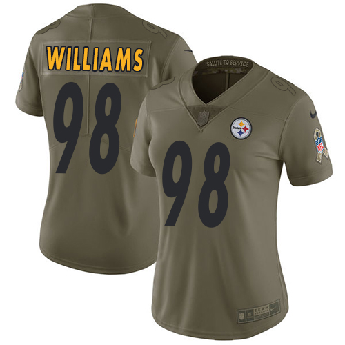 Nike Steelers #98 Vince Williams Olive Women's Stitched NFL Limited 2017 Salute to Service Jersey Nike Steelers #98 Vince Williams Olive Women's Stitched NFL Limited 2017 Salute to Service Jersey