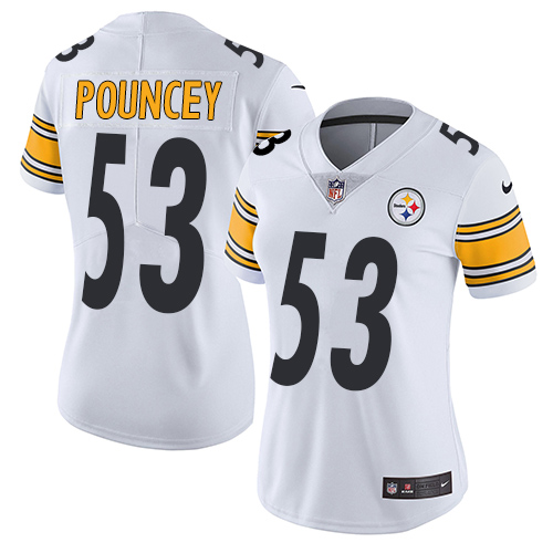 Nike Steelers #53 Maurkice Pouncey White Women's Stitched NFL Vapor Untouchable Limited Jersey Nike Steelers #53 Maurkice Pouncey White Women's Stitched NFL Vapor Untouchable Limited Jersey