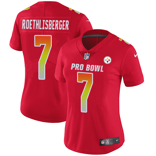 Nike Steelers #7 Ben Roethlisberger Red Women's Stitched NFL Limited AFC 2018 Pro Bowl Jersey Nike Steelers #7 Ben Roethlisberger Red Women's Stitched NFL Limited AFC 2018 Pro Bowl Jersey