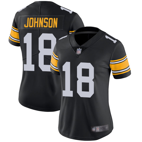 Nike Steelers #18 Diontae Johnson Black Alternate Women's Stitched NFL Vapor Untouchable Limited Jersey Nike Steelers #18 Diontae Johnson Black Alternate Women's Stitched NFL Vapor Untouchable Limited Jersey