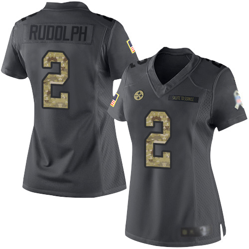 Nike Steelers #2 Mason Rudolph Black Women's Stitched NFL Limited 2016 Salute to Service Jersey Nike Steelers #2 Mason Rudolph Black Women's Stitched NFL Limited 2016 Salute to Service Jersey