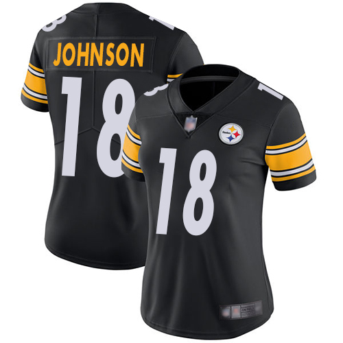 Nike Steelers #18 Diontae Johnson Black Team Color Women's Stitched NFL Vapor Untouchable Limited Jersey Nike Steelers #18 Diontae Johnson Black Team Color Women's Stitched NFL Vapor Untouchable Limited Jersey