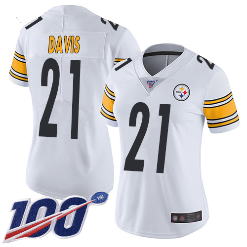 Nike Steelers #21 Sean Davis White Women's Stitched NFL 100th Season Vapor Limited Jersey Nike Steelers #21 Sean Davis White Women's Stitched NFL 100th Season Vapor Limited Jersey