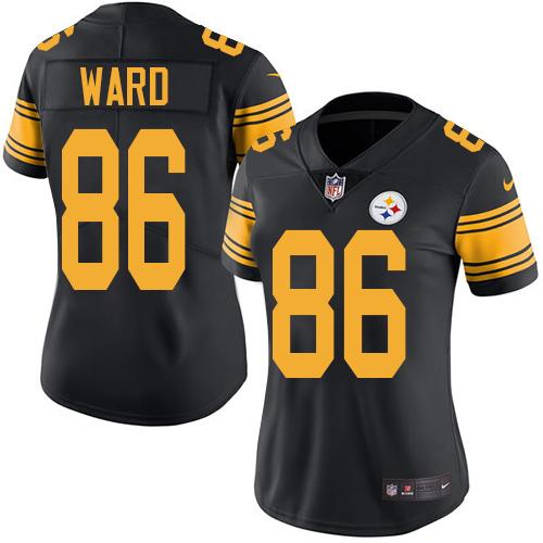 Nike Steelers #86 Hines Ward Black Women's Stitched NFL Limited Rush Jersey Nike Steelers #86 Hines Ward Black Women's Stitched NFL Limited Rush Jersey