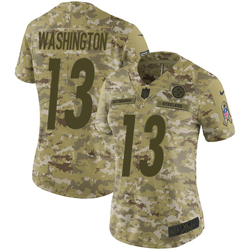 Nike Steelers #13 James Washington Camo Women's Stitched NFL Limited 2018 Salute to Service Jersey Nike Steelers #13 James Washington Camo Women's Stitched NFL Limited 2018 Salute to Service Jersey