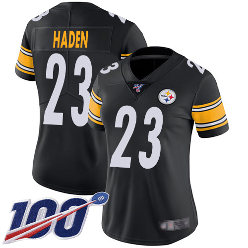 Nike Steelers #23 Joe Haden Black Team Color Women's Stitched NFL 100th Season Vapor Limited Jersey Nike Steelers #23 Joe Haden Black Team Color Women's Stitched NFL 100th Season Vapor Limited Jersey