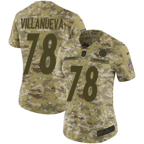 Nike Steelers #78 Alejandro Villanueva Camo Women's Stitched NFL Limited 2018 Salute to Service Jersey Nike Steelers #78 Alejandro Villanueva Camo Women's Stitched NFL Limited 2018 Salute to Service Jersey