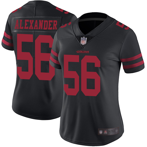 Nike 49ers #56 Kwon Alexander Black Alternate Women's Stitched NFL Vapor Untouchable Limited Jersey Nike 49ers #56 Kwon Alexander Black Alternate Women's Stitched NFL Vapor Untouchable Limited Jersey