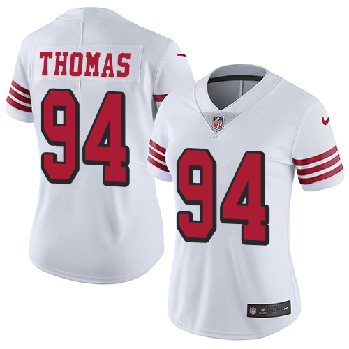 Nike 49ers #94 Solomon Thomas White Rush Women's Stitched NFL Vapor Untouchable Limited Jersey Nike 49ers #94 Solomon Thomas White Rush Women's Stitched NFL Vapor Untouchable Limited Jersey
