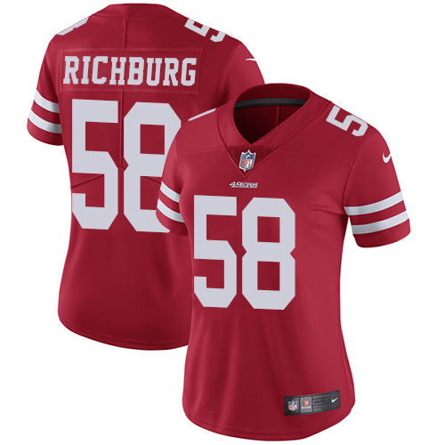Nike 49ers #58 Weston Richburg Red Team Color Women's Stitched NFL Vapor Untouchable Limited Jersey Nike 49ers #58 Weston Richburg Red Team Color Women's Stitched NFL Vapor Untouchable Limited Jersey