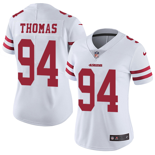 Nike 49ers #94 Solomon Thomas White Women's Stitched NFL Vapor Untouchable Limited Jersey Nike 49ers #94 Solomon Thomas White Women's Stitched NFL Vapor Untouchable Limited Jersey