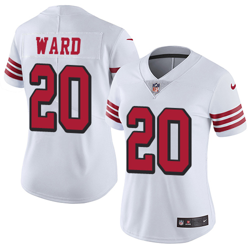 Nike 49ers #20 Jimmie Ward White Rush Women's Stitched NFL Vapor Untouchable Limited Jersey Nike 49ers #20 Jimmie Ward White Rush Women's Stitched NFL Vapor Untouchable Limited Jersey