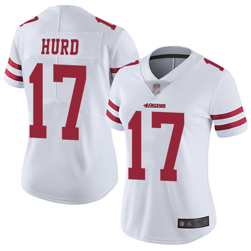 Nike 49ers #17 Jalen Hurd White Women's Stitched NFL Vapor Untouchable Limited Jersey Nike 49ers #17 Jalen Hurd White Women's Stitched NFL Vapor Untouchable Limited Jersey