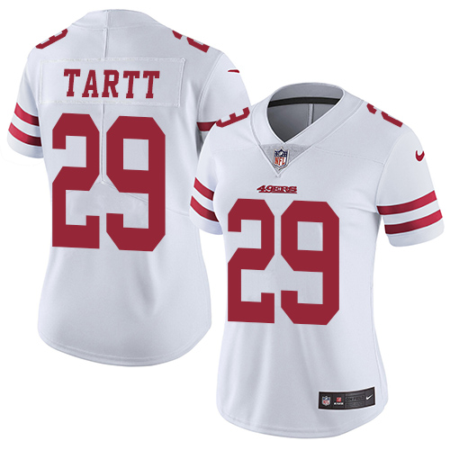 Nike 49ers #29 Jaquiski Tartt White Women's Stitched NFL Vapor Untouchable Limited Jersey Nike 49ers #29 Jaquiski Tartt White Women's Stitched NFL Vapor Untouchable Limited Jersey