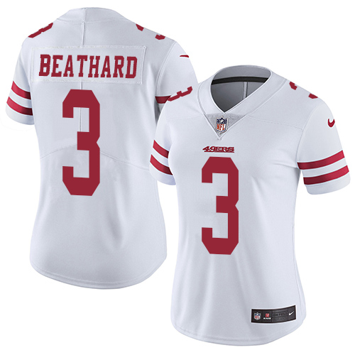 Nike 49ers #3 C.J. Beathard White Women's Stitched NFL Vapor Untouchable Limited Jersey Nike 49ers #3 C.J. Beathard White Women's Stitched NFL Vapor Untouchable Limited Jersey