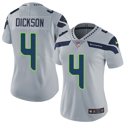Nike Seahawks #4 Michael Dickson Grey Alternate Women's Stitched NFL Vapor Untouchable Limited Jersey Nike Seahawks #4 Michael Dickson Grey Alternate Women's Stitched NFL Vapor Untouchable Limited Jersey