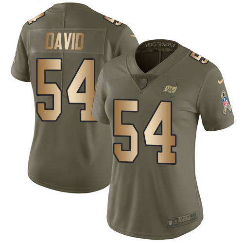 Nike Buccaneers #54 Lavonte David Olive/Gold Women's Stitched NFL Limited 2017 Salute to Service Jersey Nike Buccaneers #54 Lavonte David Olive/Gold Women's Stitched NFL Limited 2017 Salute to Service Jersey