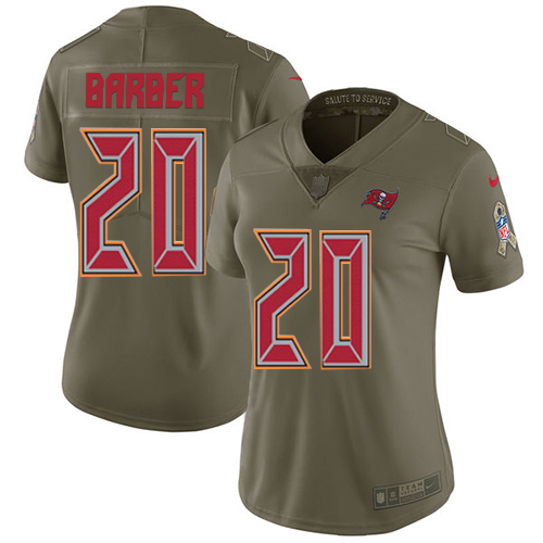 Nike Buccaneers #20 Ronde Barber Olive Women's Stitched NFL Limited 2017 Salute to Service Jersey Nike Buccaneers #20 Ronde Barber Olive Women's Stitched NFL Limited 2017 Salute to Service Jersey