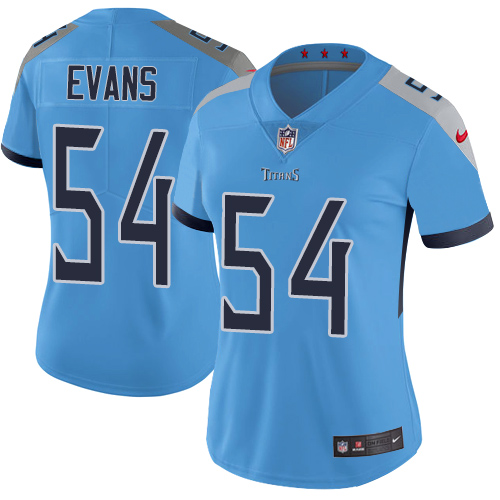 Nike Titans #54 Rashaan Evans Light Blue Alternate Women's Stitched NFL Vapor Untouchable Limited Jersey Nike Titans #54 Rashaan Evans Light Blue Alternate Women's Stitched NFL Vapor Untouchable Limited Jersey