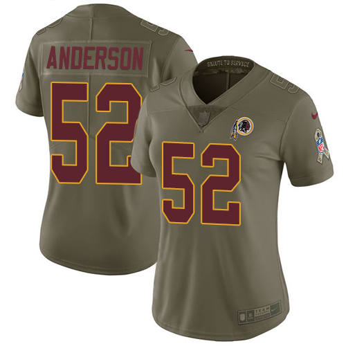 Nike Redskins #52 Ryan Anderson Olive Women's Stitched NFL Limited 2017 Salute to Service Jersey Nike Redskins #52 Ryan Anderson Olive Women's Stitched NFL Limited 2017 Salute to Service Jersey