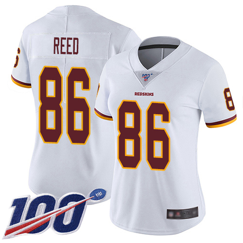 Nike Redskins #86 Jordan Reed White Women's Stitched NFL 100th Season Vapor Limited Jersey Nike Redskins #86 Jordan Reed White Women's Stitched NFL 100th Season Vapor Limited Jersey