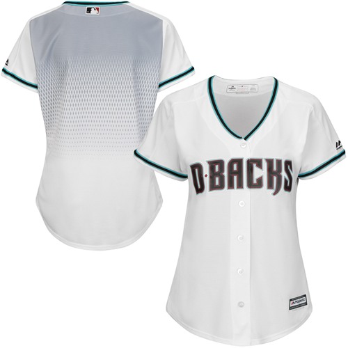 Diamondbacks Blank White/Teal Home Women's Stitched MLB Jersey Diamondbacks Blank White/Teal Home Women's Stitched MLB Jersey