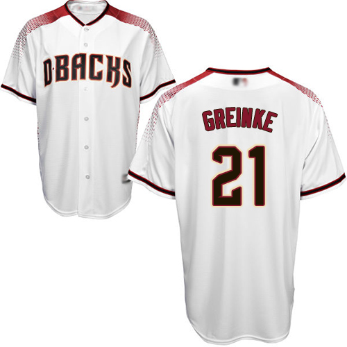 Diamondbacks #21 Zack Greinke White/Crimson Home Women's Stitched MLB Jersey Diamondbacks #21 Zack Greinke White/Crimson Home Women's Stitched MLB Jersey
