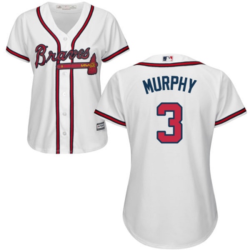 Braves #3 Dale Murphy White Home Women's Stitched MLB Jersey Braves #3 Dale Murphy White Home Women's Stitched MLB Jersey