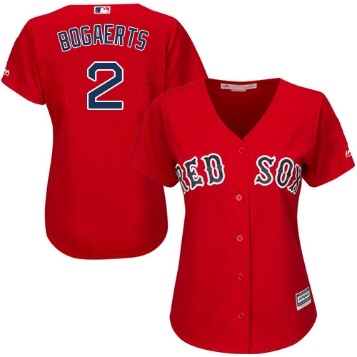 Red Sox #2 Xander Bogaerts Red Alternate Women's Stitched MLB Jersey Red Sox #2 Xander Bogaerts Red Alternate Women's Stitched MLB Jersey