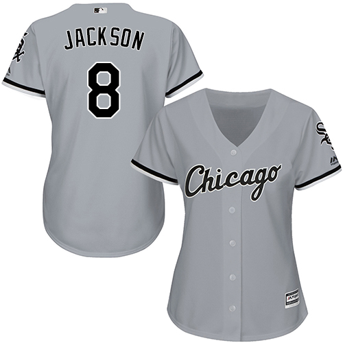 White Sox #8 Bo Jackson Grey Road Women's Stitched MLB Jersey White Sox #8 Bo Jackson Grey Road Women's Stitched MLB Jersey