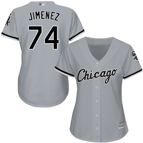 White Sox #74 Eloy Jimenez Grey Road Women's Stitched MLB Jersey White Sox #74 Eloy Jimenez Grey Road Women's Stitched MLB Jersey