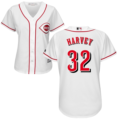 Reds #32 Matt Harvey White Home Women's Stitched MLB Jersey Reds #32 Matt Harvey White Home Women's Stitched MLB Jersey