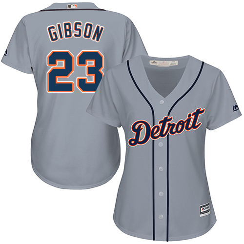 Tigers #23 Kirk Gibson Grey Road Women's Stitched MLB Jersey Tigers #23 Kirk Gibson Grey Road Women's Stitched MLB Jersey