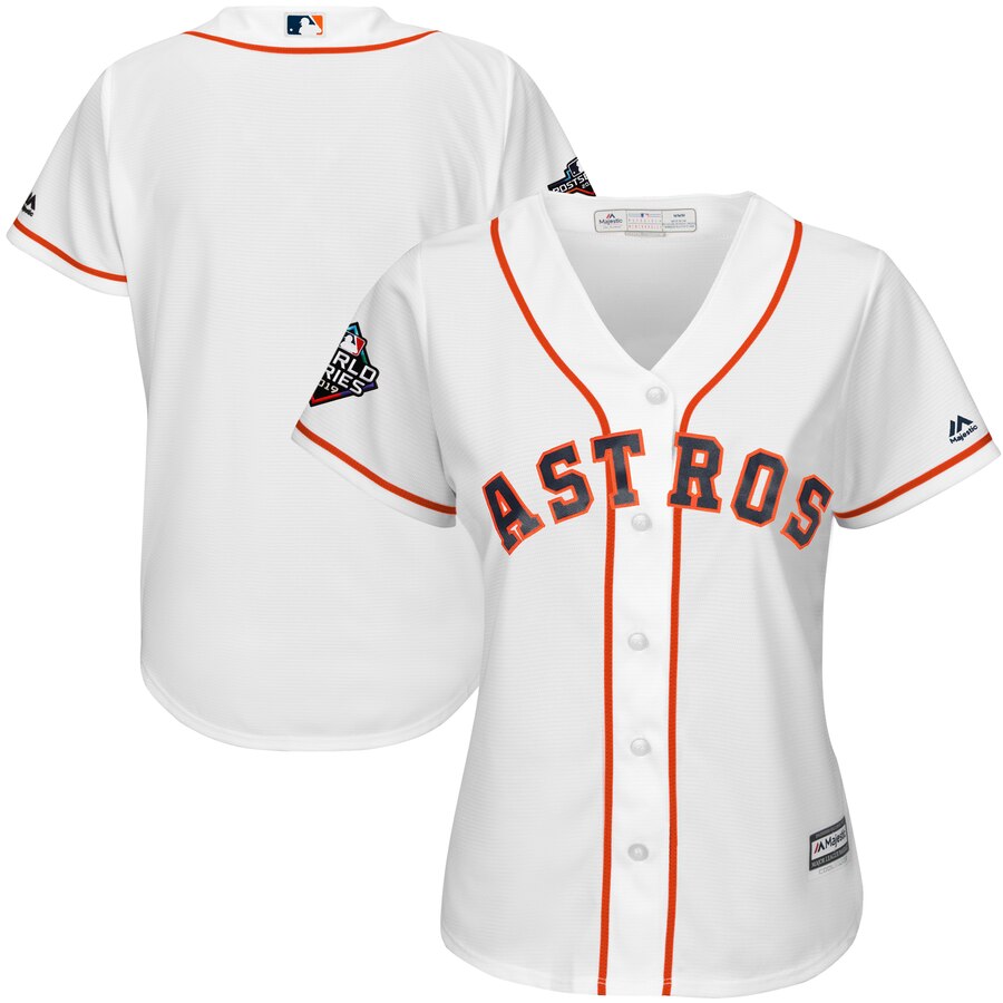 Astros Blank White Women's 2019 World Series Bound Cool Base Stitched MLB Jersey Astros Blank White Women's 2019 World Series Bound Cool Base Stitched MLB Jersey