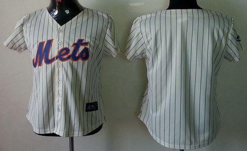 Mets Blank Cream(Blue Strip) Women's Fashion Stitched MLB Jersey Mets Blank Cream(Blue Strip) Women's Fashion Stitched MLB Jersey