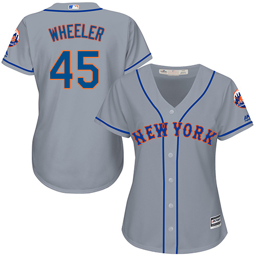 Mets #45 Zack Wheeler Grey Road Women's Stitched MLB Jersey Mets #45 Zack Wheeler Grey Road Women's Stitched MLB Jersey