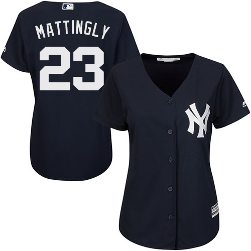 Yankees #23 Don Mattingly Navy Blue Alternate Women's Stitched MLB Jersey Yankees #23 Don Mattingly Navy Blue Alternate Women's Stitched MLB Jersey